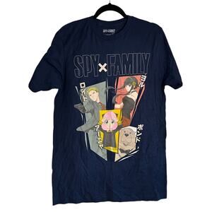 SPY x FAMILY Crunchroll New Navy Graphic Tee Size M
